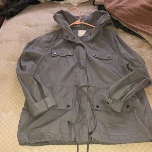 Grey jacket w hoodie